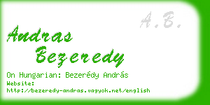 andras bezeredy business card